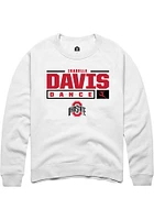 Isabelle Davis Rally Ohio State Buckeyes Mens NIL Stacked Box Long Sleeve Crew Sweatshirt