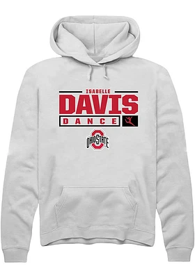 Isabelle Davis Rally Ohio State Buckeyes Mens NIL Stacked Box Long Sleeve Hoodie