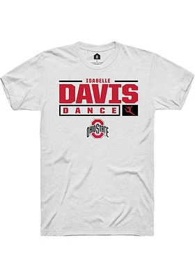 Isabelle Davis Ohio State Buckeyes Rally NIL Stacked Box Short Sleeve T Shirt