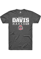 Isabelle Davis  Ohio State Buckeyes Dark Grey Rally NIL Stacked Box Short Sleeve T Shirt