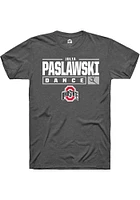 Julia Paslawski  Ohio State Buckeyes Dark Grey Rally NIL Stacked Box Short Sleeve T Shirt