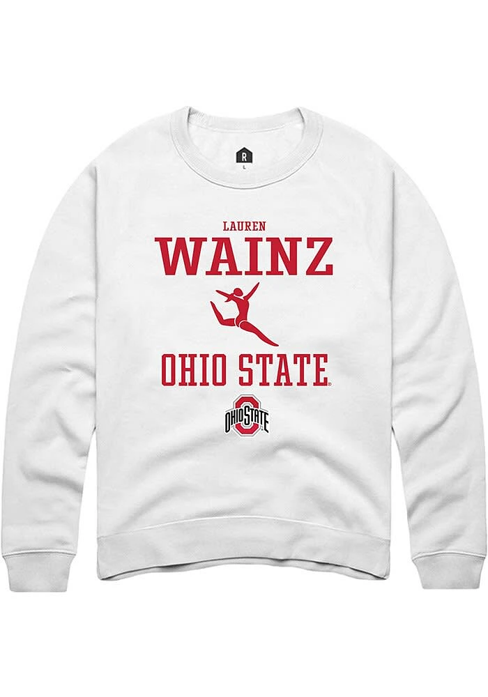 Lauren Wainz Rally Ohio State Buckeyes Mens NIL Sport Icon Long Sleeve Crew Sweatshirt