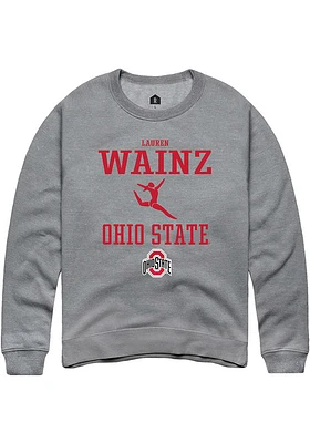 Lauren Wainz  Rally Ohio State Buckeyes Mens Graphite NIL Sport Icon Long Sleeve Crew Sweatshirt