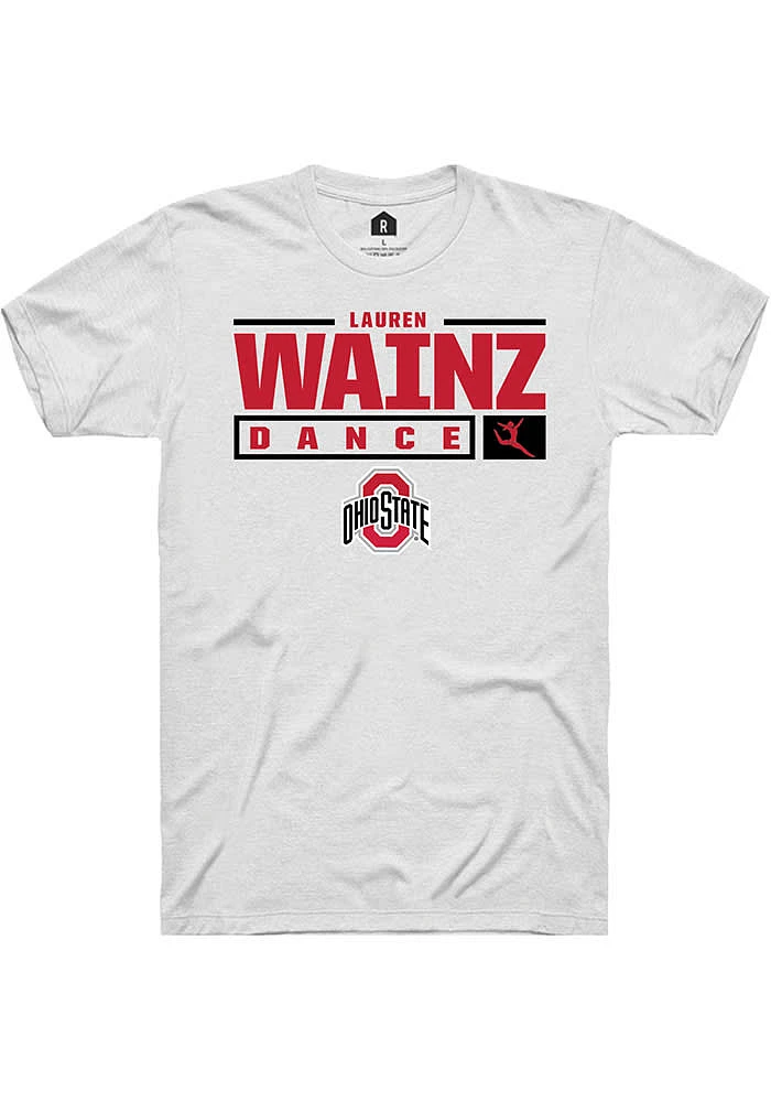 Lauren Wainz Ohio State Buckeyes Rally NIL Stacked Box Short Sleeve T Shirt