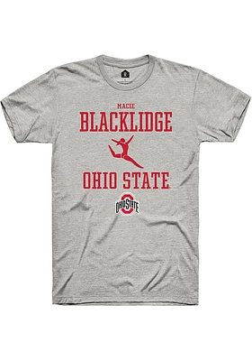 Macie Blacklidge  Ohio State Buckeyes Ash Rally NIL Sport Icon Short Sleeve T Shirt