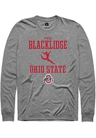 Macie Blacklidge  Ohio State Buckeyes Graphite Rally NIL Sport Icon Long Sleeve T Shirt