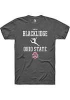 Macie Blacklidge  Ohio State Buckeyes Dark Grey Rally NIL Sport Icon Short Sleeve T Shirt