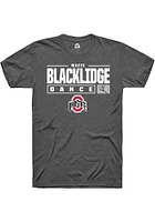 Macie Blacklidge  Ohio State Buckeyes Dark Grey Rally NIL Stacked Box Short Sleeve T Shirt