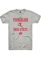 Molly Youngblood  Ohio State Buckeyes Ash Rally NIL Sport Icon Short Sleeve T Shirt