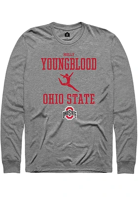 Molly Youngblood  Ohio State Buckeyes Graphite Rally NIL Sport Icon Long Sleeve T Shirt