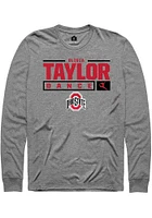 Olivia Taylor  Ohio State Buckeyes Graphite Rally NIL Stacked Box Long Sleeve T Shirt