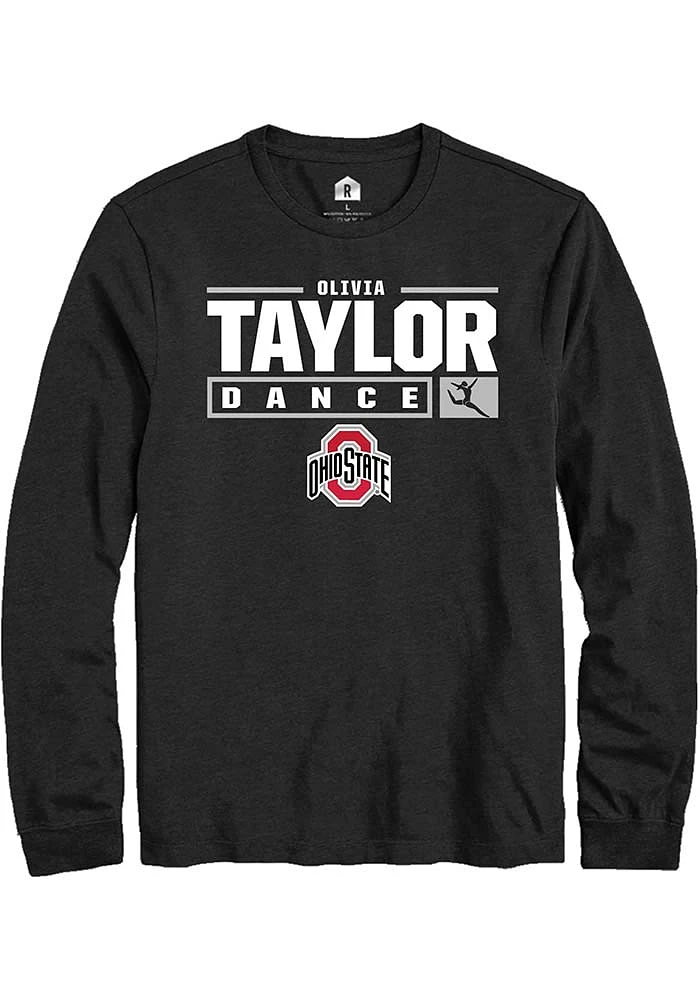 Olivia Taylor Ohio State Buckeyes Rally NIL Stacked Box Long Sleeve T Shirt