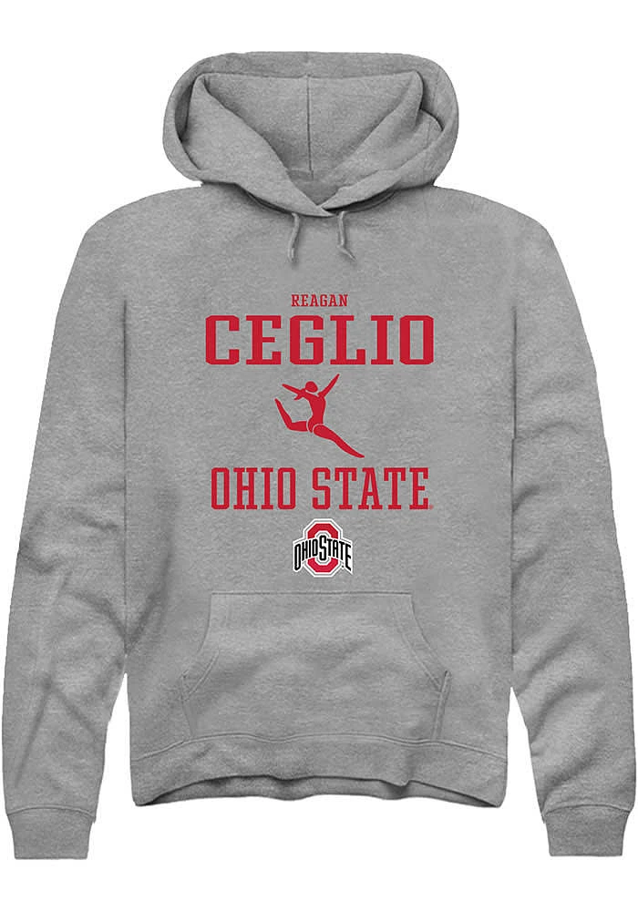 Reagan Ceglio  Rally Ohio State Buckeyes Mens Graphite NIL Sport Icon Long Sleeve Hoodie