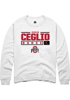 Reagan Ceglio Rally Ohio State Buckeyes Mens NIL Stacked Box Long Sleeve Crew Sweatshirt