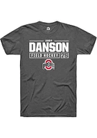 Abby Danson  Ohio State Buckeyes Dark Grey Rally NIL Stacked Box Short Sleeve T Shirt