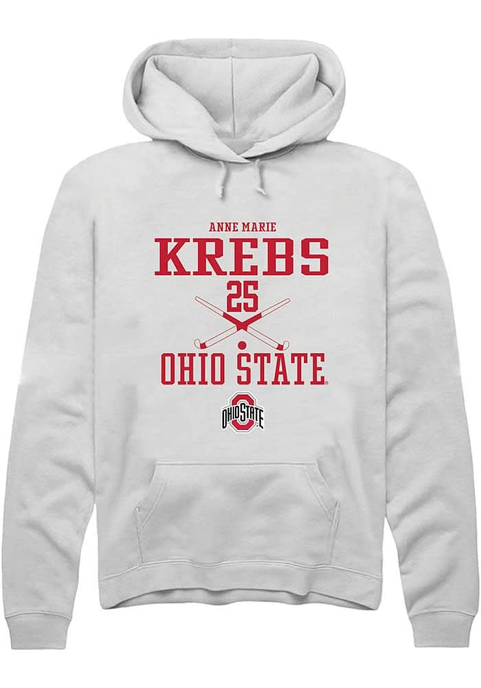 Anne Marie Krebs Rally Ohio State Buckeyes Mens NIL Sport Icon Long Sleeve Hoodie