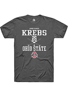 Anne Marie Krebs  Ohio State Buckeyes Dark Grey Rally NIL Sport Icon Short Sleeve T Shirt