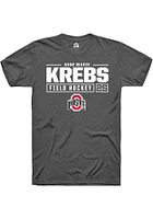 Anne Marie Krebs  Ohio State Buckeyes Dark Grey Rally NIL Stacked Box Short Sleeve T Shirt