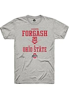 Cameryn Forgash  Ohio State Buckeyes Ash Rally NIL Sport Icon Short Sleeve T Shirt