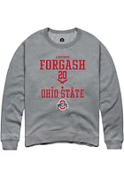 Cameryn Forgash  Rally Ohio State Buckeyes Mens Graphite NIL Sport Icon Long Sleeve Crew Sweatsh..