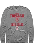 Cameryn Forgash  Ohio State Buckeyes Graphite Rally NIL Sport Icon Long Sleeve T Shirt