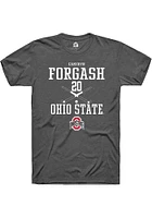 Cameryn Forgash  Ohio State Buckeyes Dark Grey Rally NIL Sport Icon Short Sleeve T Shirt