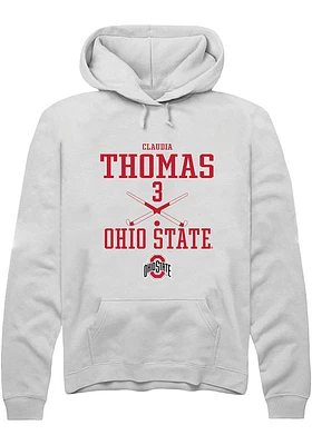 Claudia Thomas Rally Ohio State Buckeyes Mens NIL Sport Icon Long Sleeve Hoodie