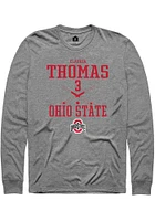 Claudia Thomas  Ohio State Buckeyes Graphite Rally NIL Sport Icon Long Sleeve T Shirt