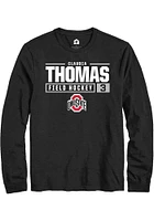 Claudia Thomas Ohio State Buckeyes Rally NIL Stacked Box Long Sleeve T Shirt