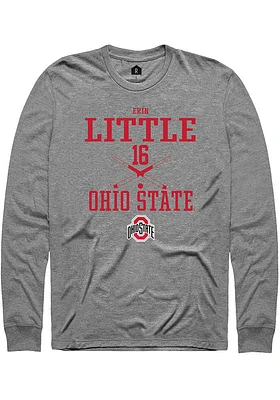 Erin Little  Ohio State Buckeyes Graphite Rally NIL Sport Icon Long Sleeve T Shirt