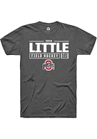 Erin Little  Ohio State Buckeyes Dark Grey Rally NIL Stacked Box Short Sleeve T Shirt