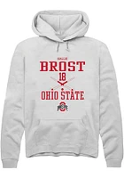 Hallie Brost Rally Ohio State Buckeyes Mens NIL Sport Icon Long Sleeve Hoodie