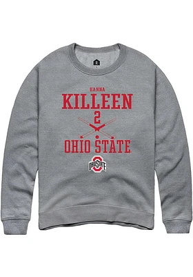 Hanna Killeen  Rally Ohio State Buckeyes Mens Graphite NIL Sport Icon Long Sleeve Crew Sweatshir..