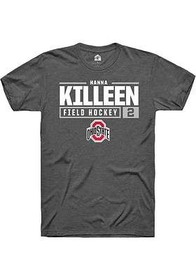 Hanna Killeen  Ohio State Buckeyes Dark Grey Rally NIL Stacked Box Short Sleeve T Shirt