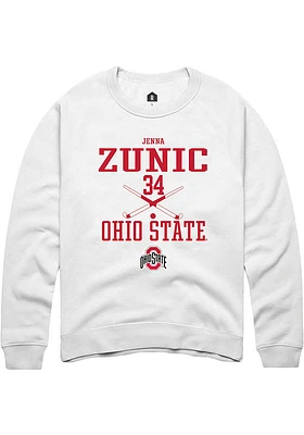 Jenna Zunic Rally Ohio State Buckeyes Mens NIL Sport Icon Long Sleeve Crew Sweatshirt