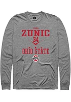 Jenna Zunic  Ohio State Buckeyes Graphite Rally NIL Sport Icon Long Sleeve T Shirt