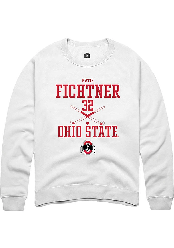 Katie Fichtner Rally Ohio State Buckeyes Mens NIL Sport Icon Long Sleeve Crew Sweatshirt