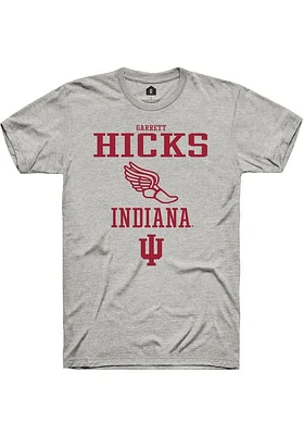 Garrett Hicks  Indiana Hoosiers Ash Rally NIL Sport Icon Track Short Sleeve T Shirt