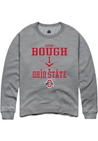 Leanne Bough  Rally Ohio State Buckeyes Mens Graphite NIL Sport Icon Long Sleeve Crew Sweatshirt