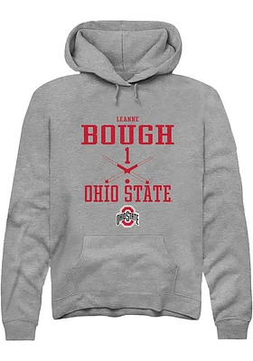 Leanne Bough  Rally Ohio State Buckeyes Mens Graphite NIL Sport Icon Long Sleeve Hoodie