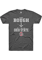 Leanne Bough  Ohio State Buckeyes Dark Grey Rally NIL Sport Icon Short Sleeve T Shirt