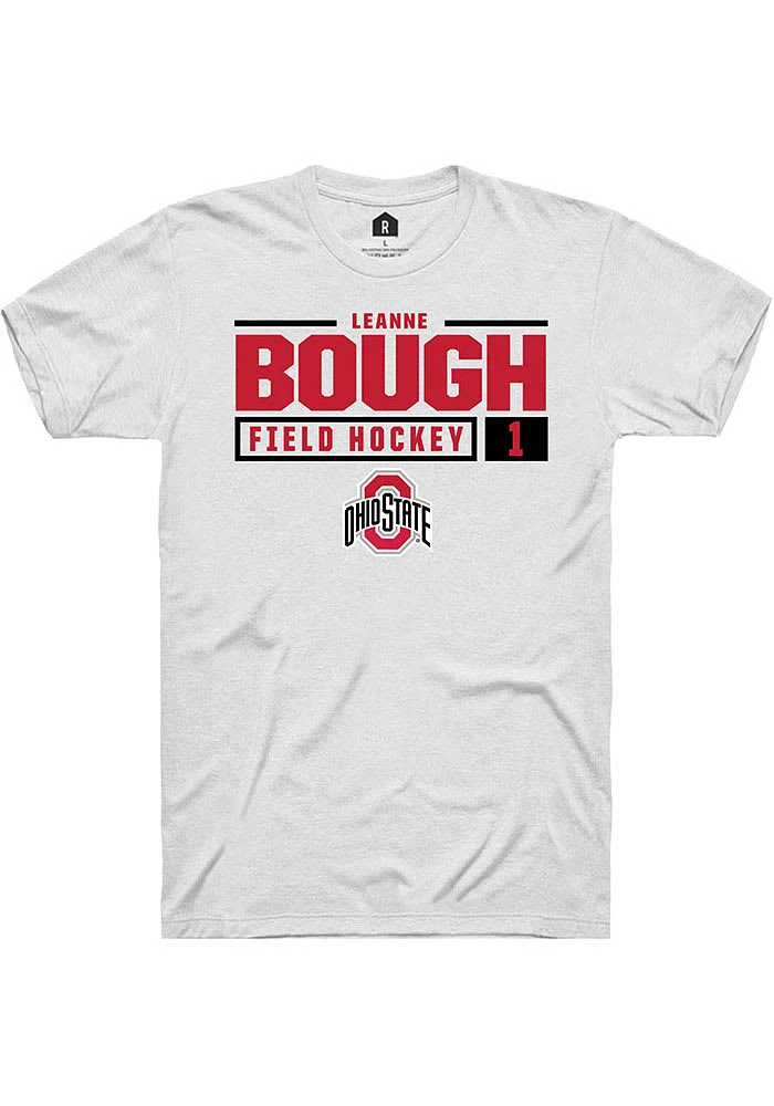 Leanne Bough Ohio State Buckeyes Rally NIL Stacked Box Short Sleeve T Shirt