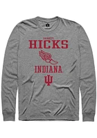 Garrett Hicks  Indiana Hoosiers Graphite Rally NIL Sport Icon Track Long Sleeve T Shirt