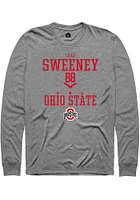 Lilly Sweeney  Ohio State Buckeyes Graphite Rally NIL Sport Icon Long Sleeve T Shirt