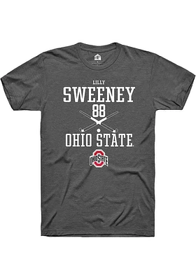 Lilly Sweeney  Ohio State Buckeyes Dark Grey Rally NIL Sport Icon Short Sleeve T Shirt