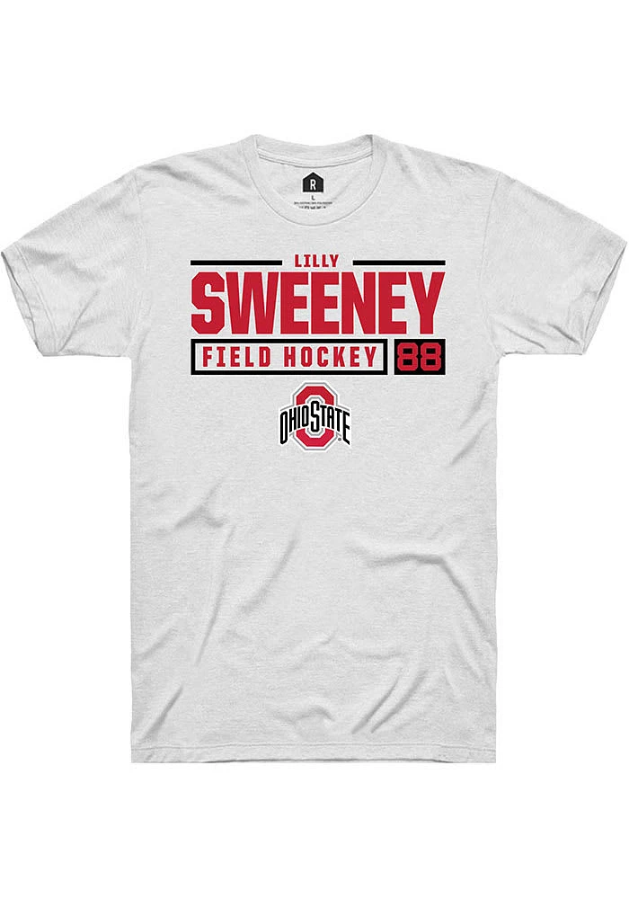 Lilly Sweeney Ohio State Buckeyes Rally NIL Stacked Box Short Sleeve T Shirt