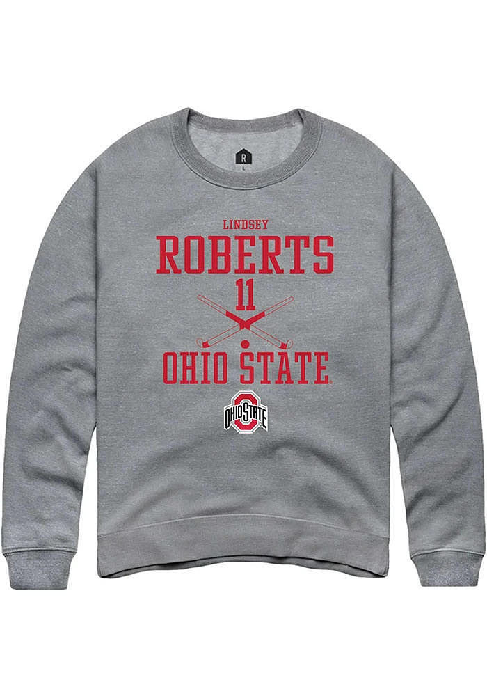 Lindsey Roberts  Rally Ohio State Buckeyes Mens Graphite NIL Sport Icon Long Sleeve Crew Sweatshir..