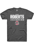 Lindsey Roberts  Ohio State Buckeyes Dark Grey Rally NIL Stacked Box Short Sleeve T Shirt