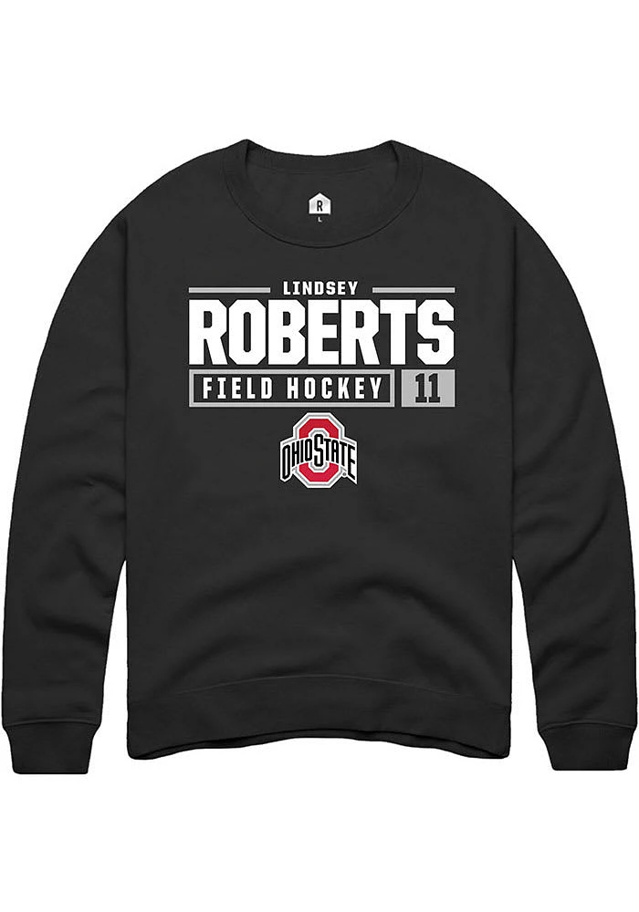 Lindsey Roberts Rally Ohio State Buckeyes Mens NIL Stacked Box Long Sleeve Crew Sweatshirt