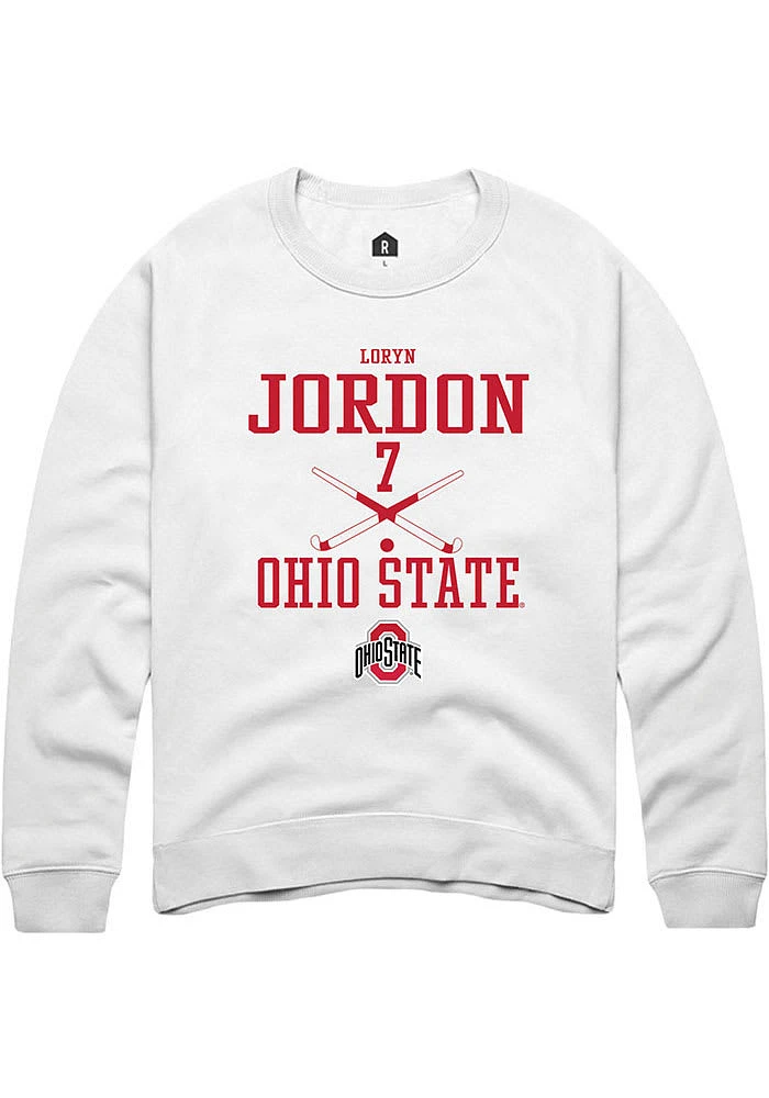 Loryn Jordon Rally Ohio State Buckeyes Mens NIL Sport Icon Long Sleeve Crew Sweatshirt